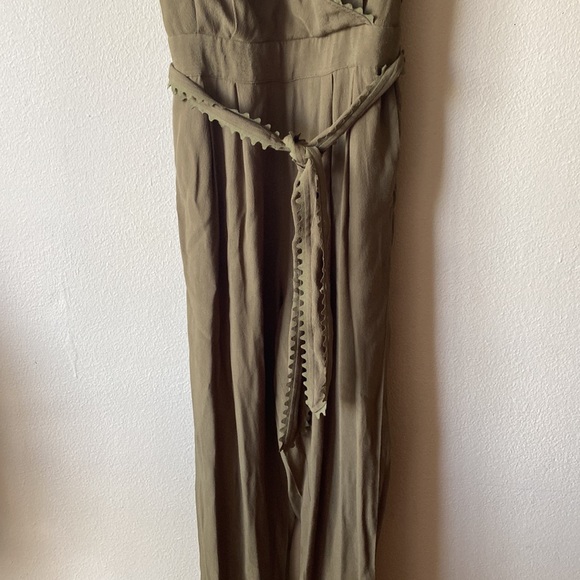 Leifsdottir (Anthro) Olive and black lace ankle length jumper with scalloped hem - Picture 8 of 16